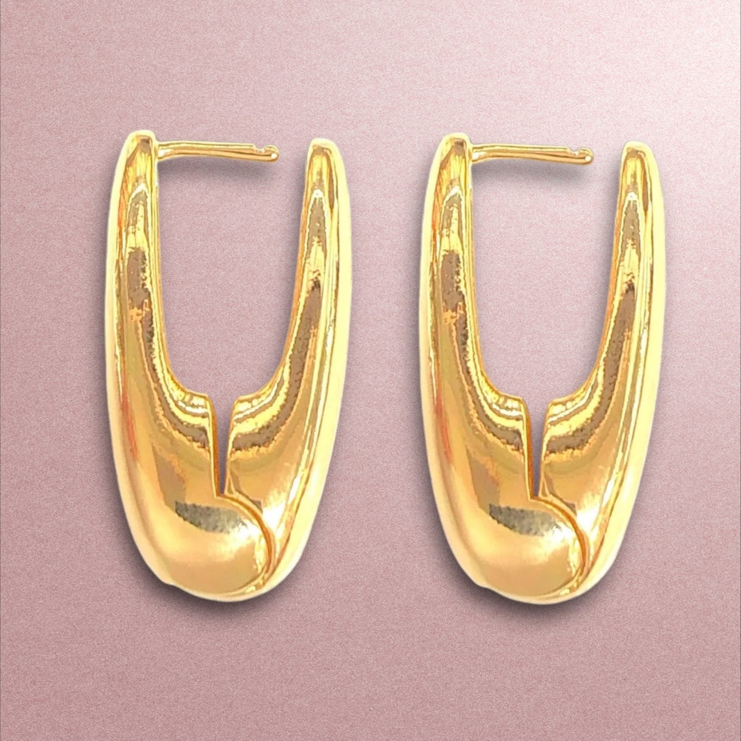 Geo Earrings / 18K Gold Plated
