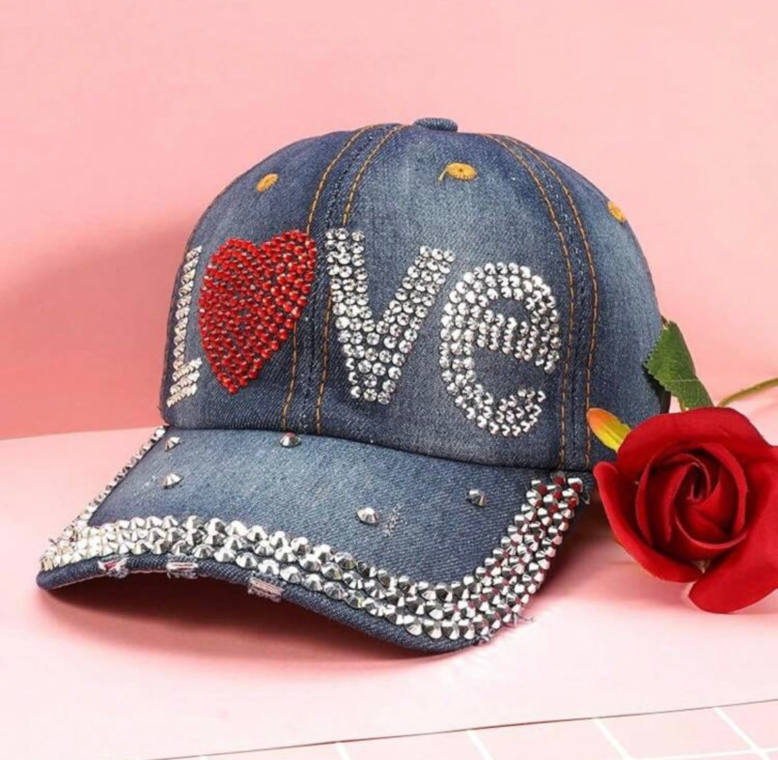 Gorra de béisbol ajustable color mezclilla oscuro