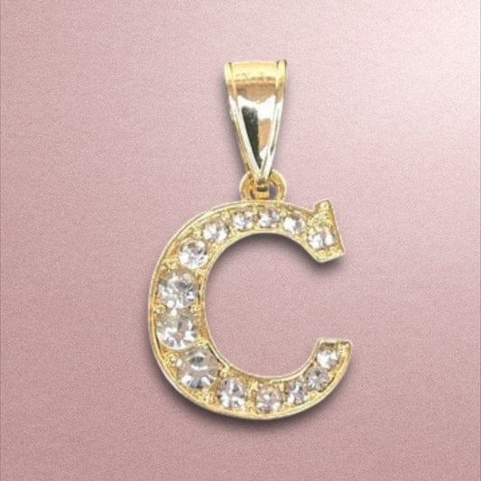 Dije Inicial C / Oro Laminado 18K