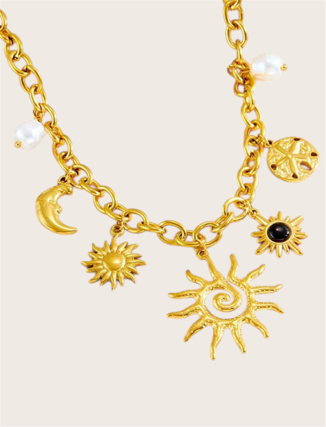 Collar con dijes / Acero Inoxidable