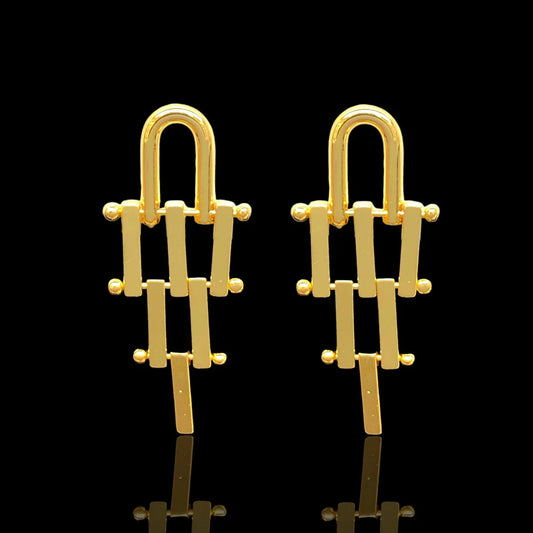 Geo Earrings / 18K Gold Plated