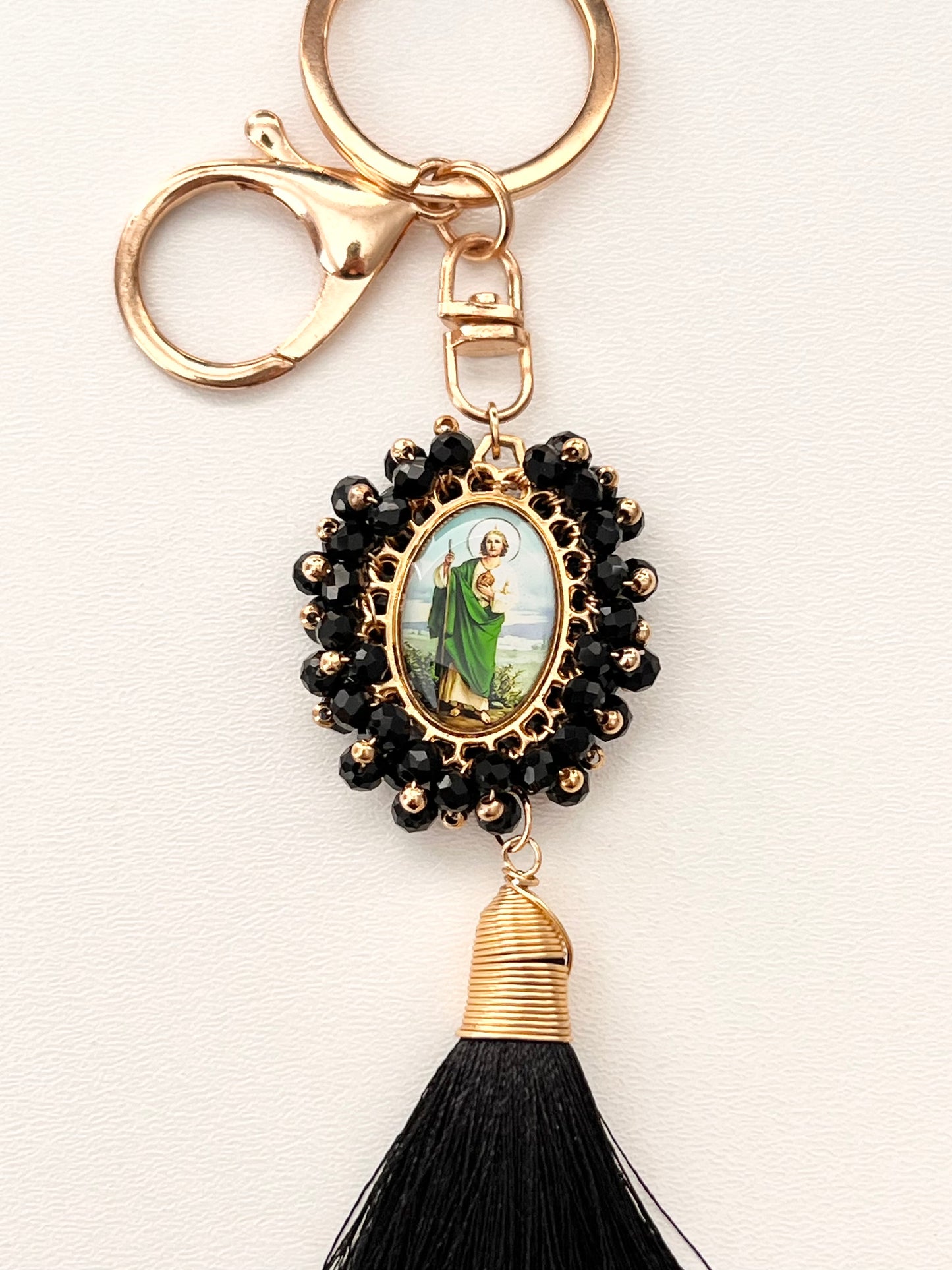 Religious Keychain / 14K Gold Plate