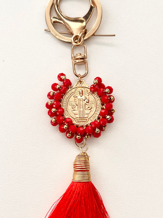 Religious Keychain / 14K Gold Plate