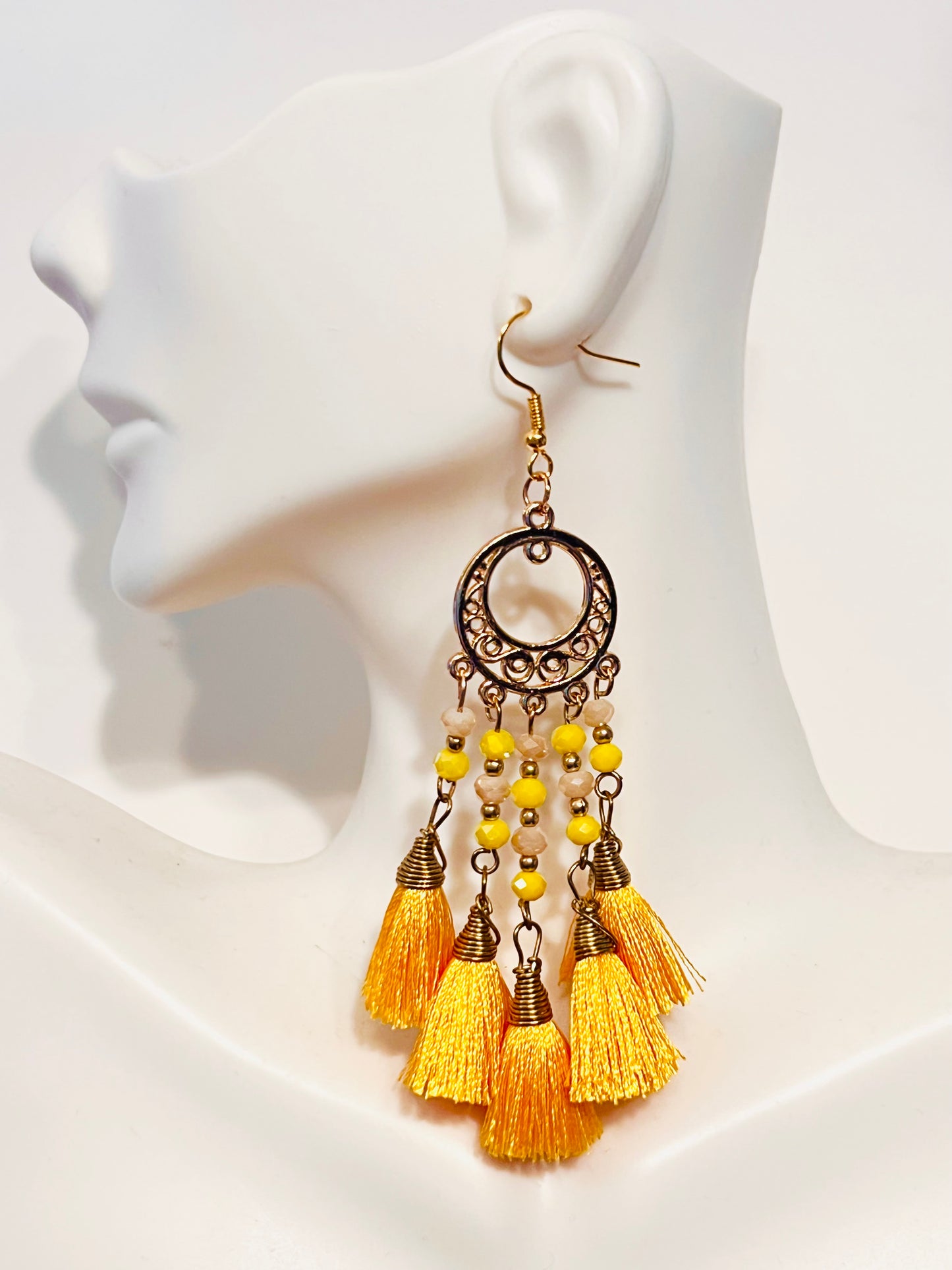 Dreamcatcher Earrings / 14K Gold Plate