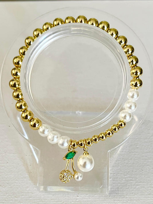 Pulsera cereza 🍒/ Oro laminado 18K