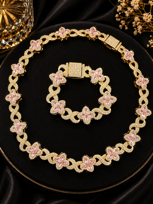Set Petite Collar y Pulsera/ Oro Laminado 18K