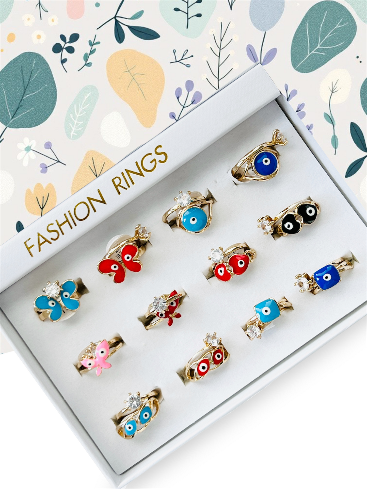 Docena Anillos 2 en 1/ Varias medidas #6 #7 #8 / Bisutería