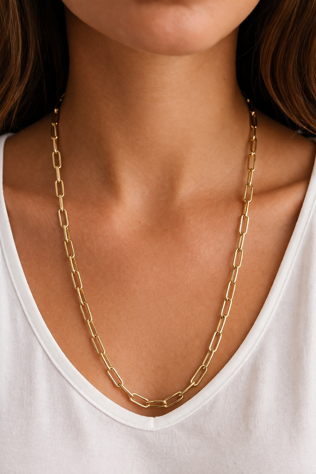 Cadena Barras 5.9 mm 24” / Oro Laminado 18K
