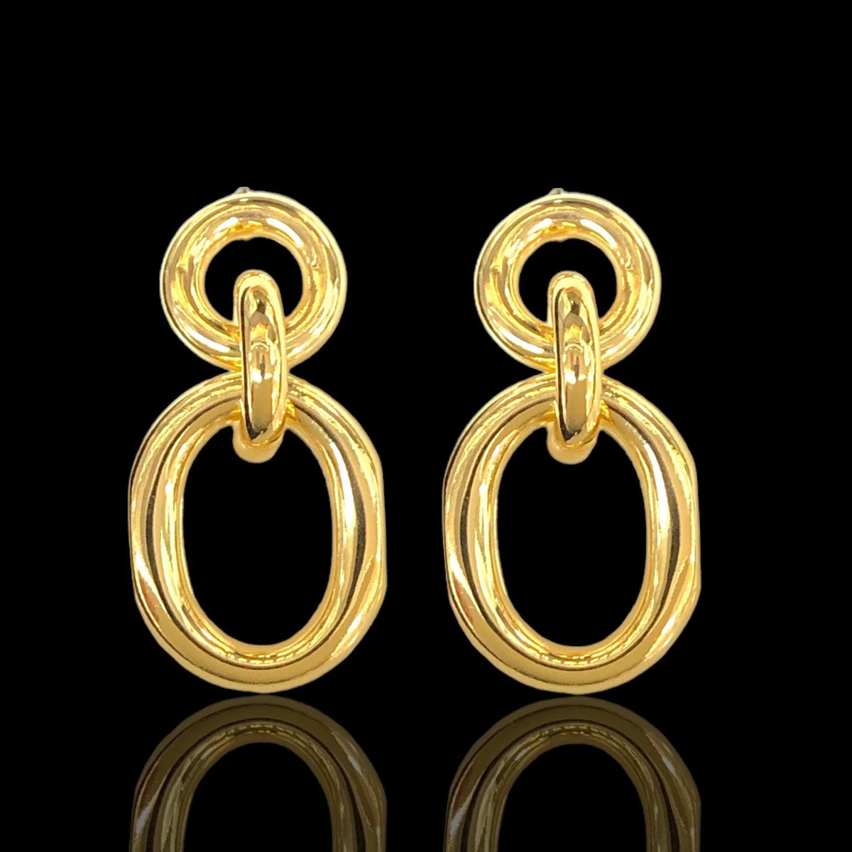 Geo Earrings / 18K Gold Plated