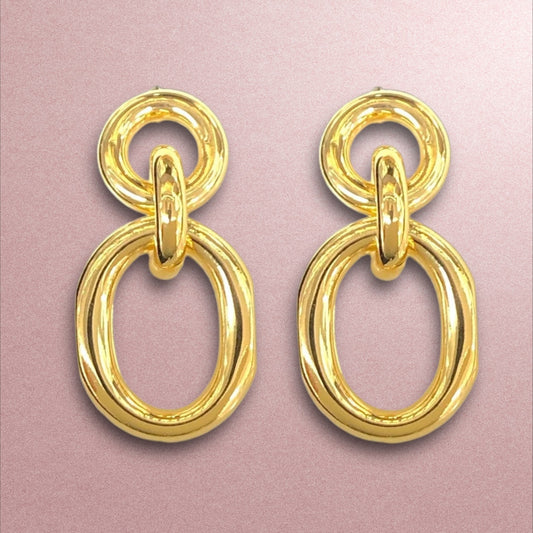 Geo Earrings / 18K Gold Plated