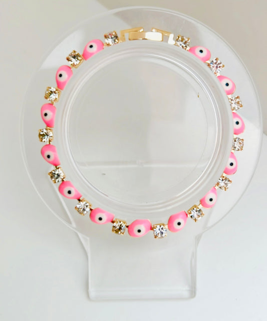 Pulsera Ojitos / Oro laminado 18K