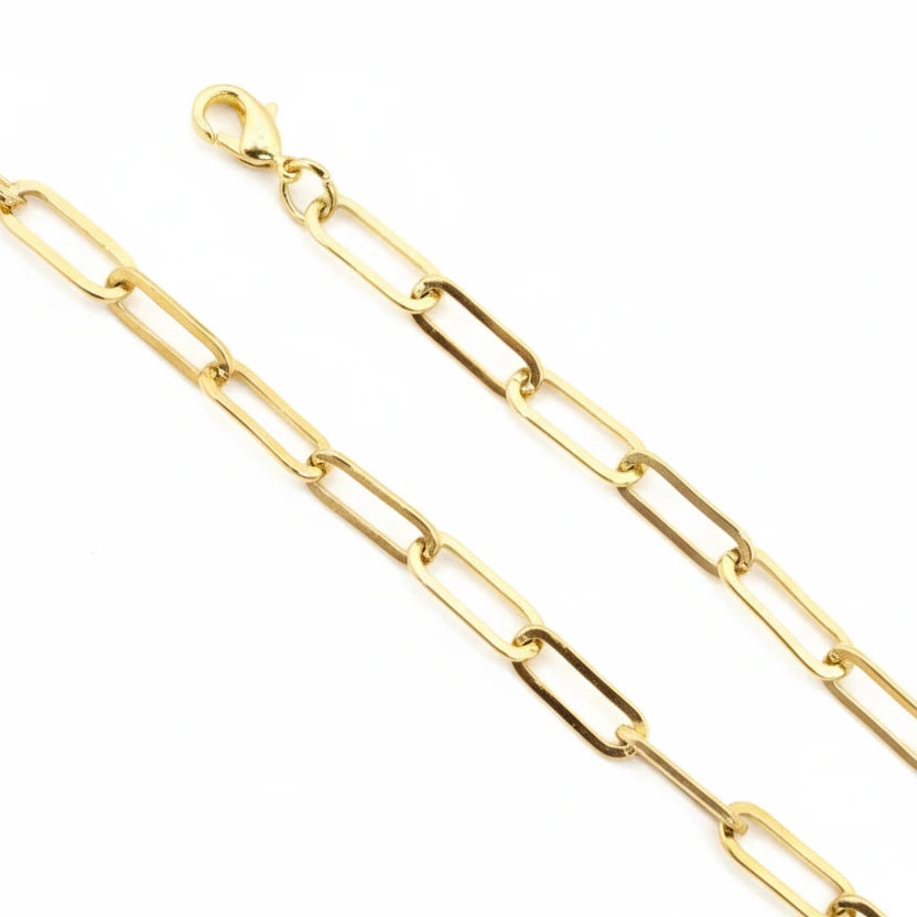 Cadena Barras 5.9 mm 24” / Oro Laminado 18K