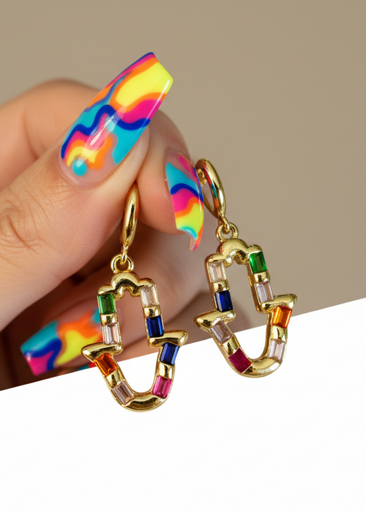 Aretes Mano de Fátima 🪬 / Oro Laminado 18K