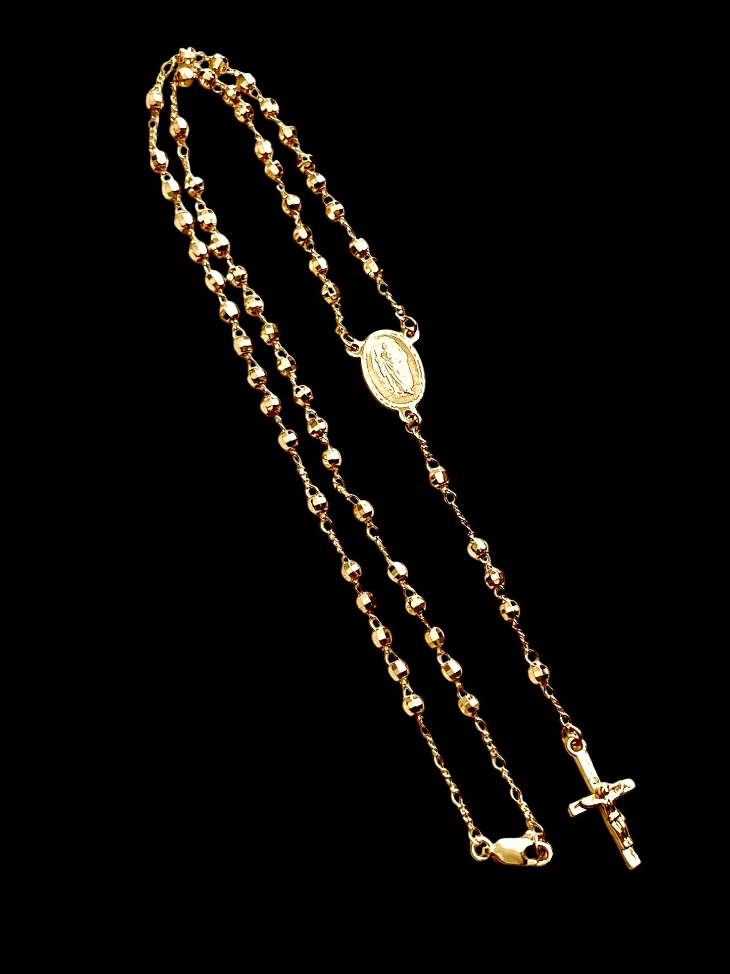 Rosario Cristo y San Judas 📿 / Oro Laminado 18K