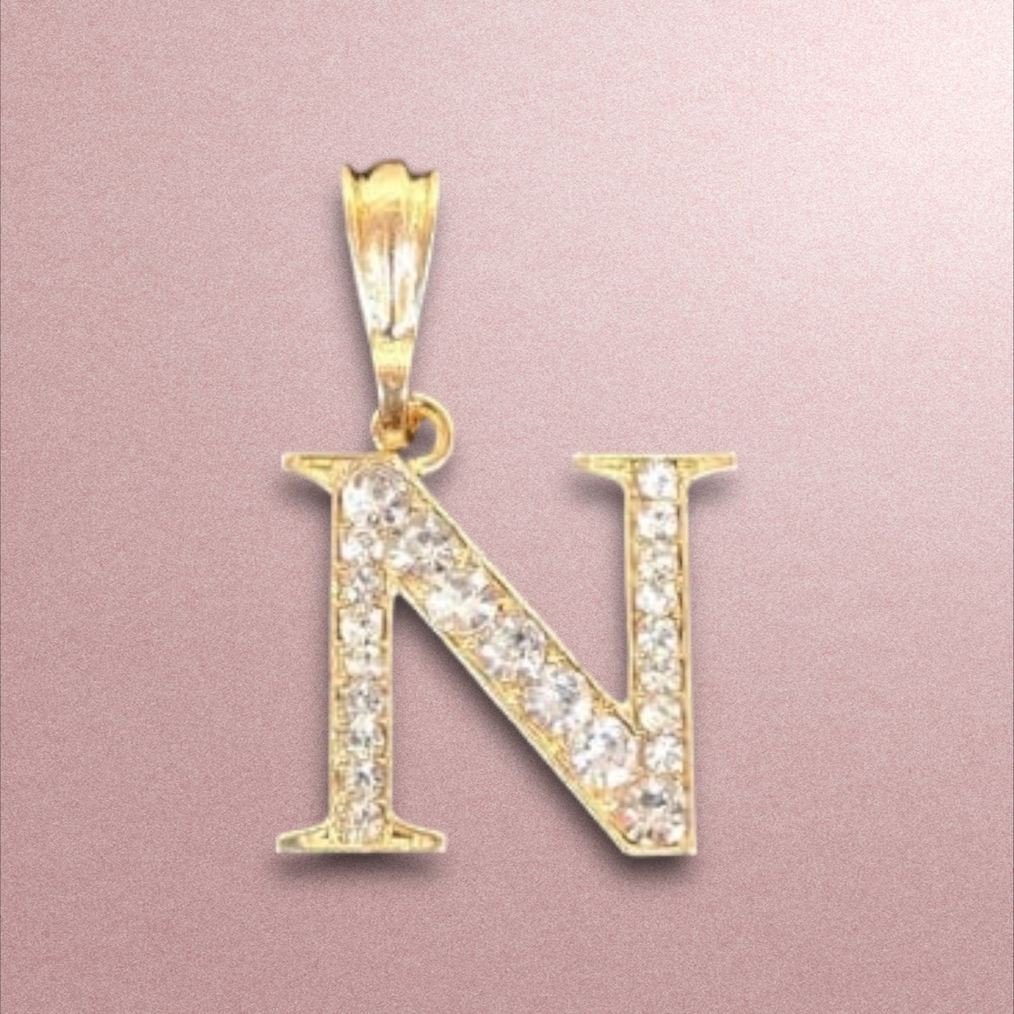 Dije de Inicial N / Oro Laminado 18K