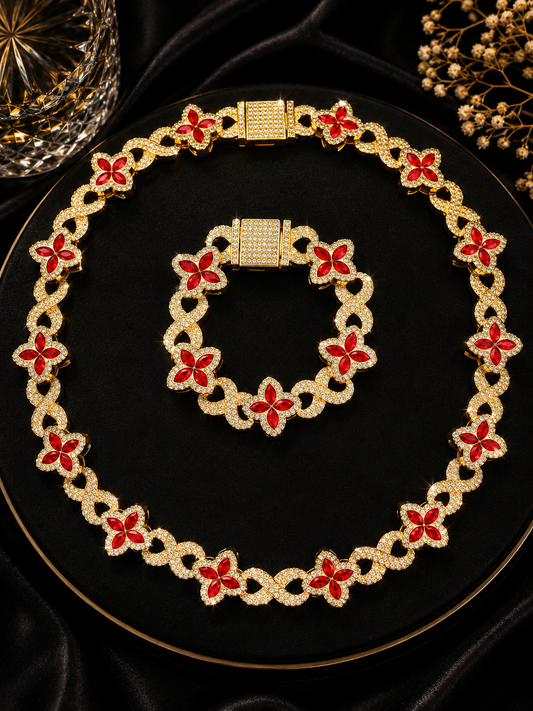 Set Petite Collar y Pulsera/ Oro Laminado 18K