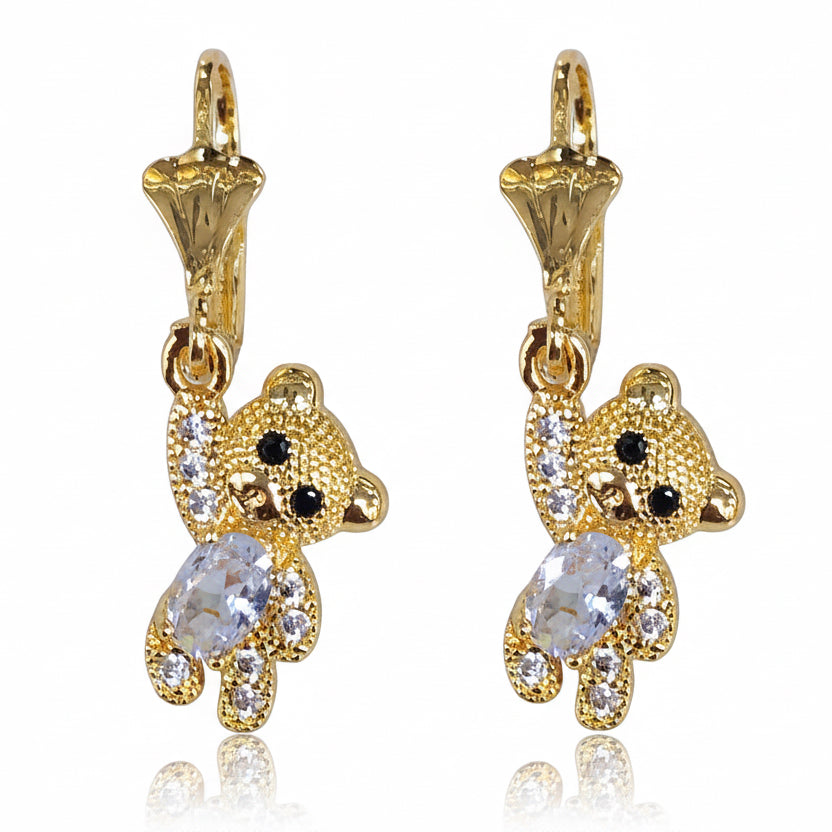 Aretes Ositos / Oro laminado 18K