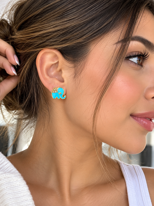 Aretes Elefante / Oro Laminado 18K