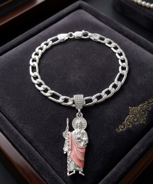 Pulsera con dije San Judas / Oro Laminado 18K