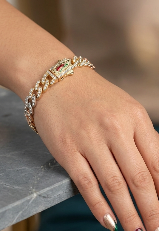 Pulsera Virgen de Guadalupe / Oro Laminado 18K