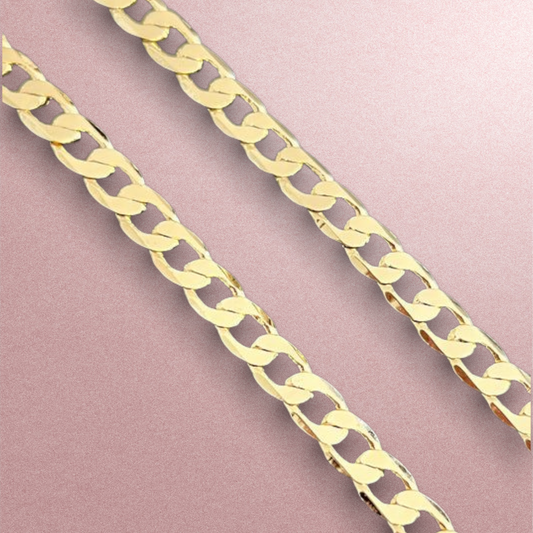 Cadena Cubana 7mm 24” / Oro Laminado 18K