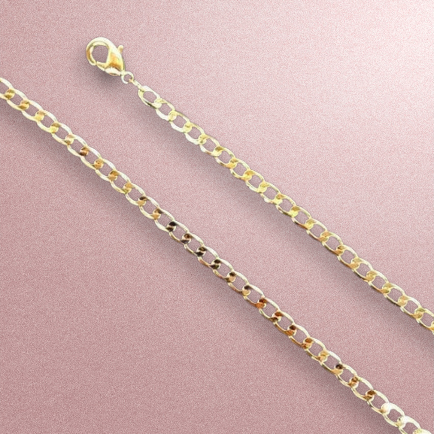 Cadena Cubana 3mm 20” / Oro Laminado 18K