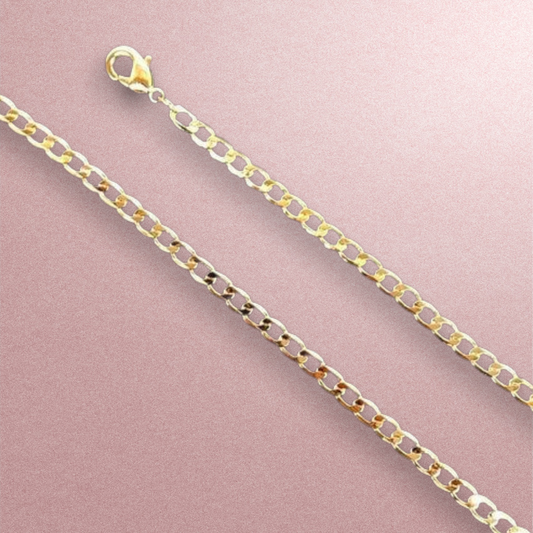 Cadena Cubana 3mm 20” / Oro Laminado 18K