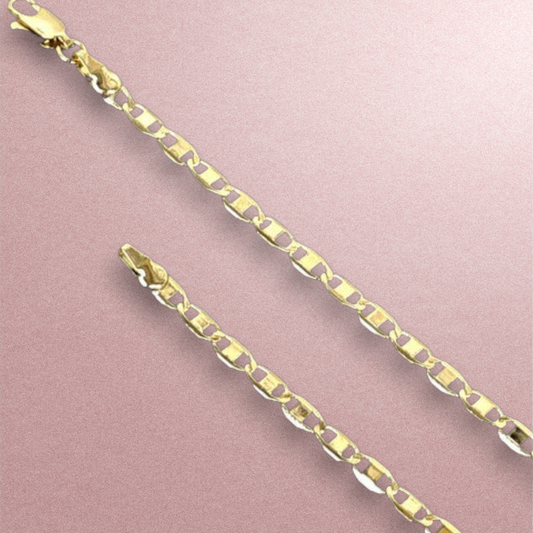 Cadena Valentino 3mm 20” / Oro Laminado 18K