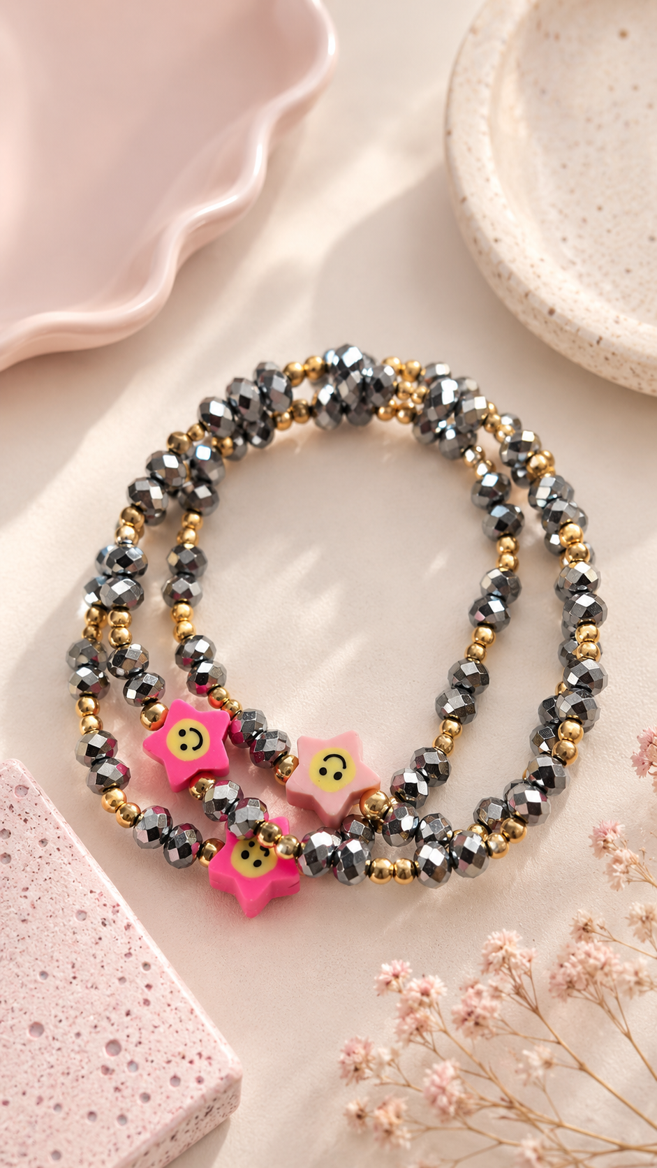 Conjunto triple Ensueño edad 1-3 / Chapa de Oro 14K
