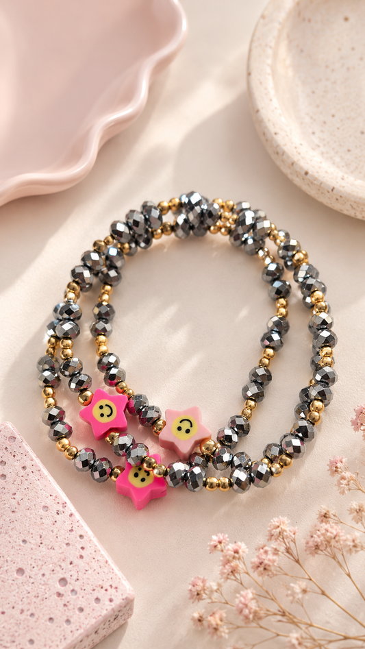 Conjunto triple Ensueño edad 1-3 / Chapa de Oro 14K