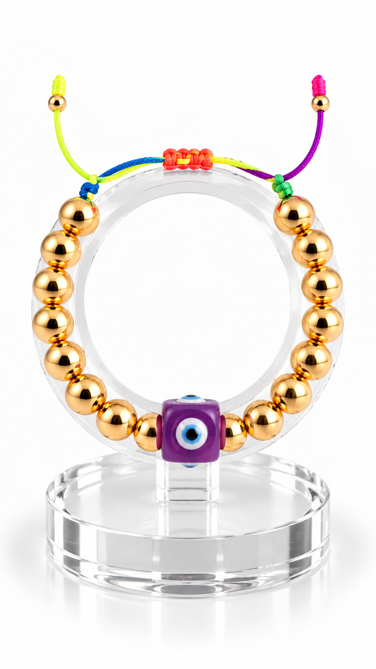 Pulsera Dado / Chapa de Oro 14K