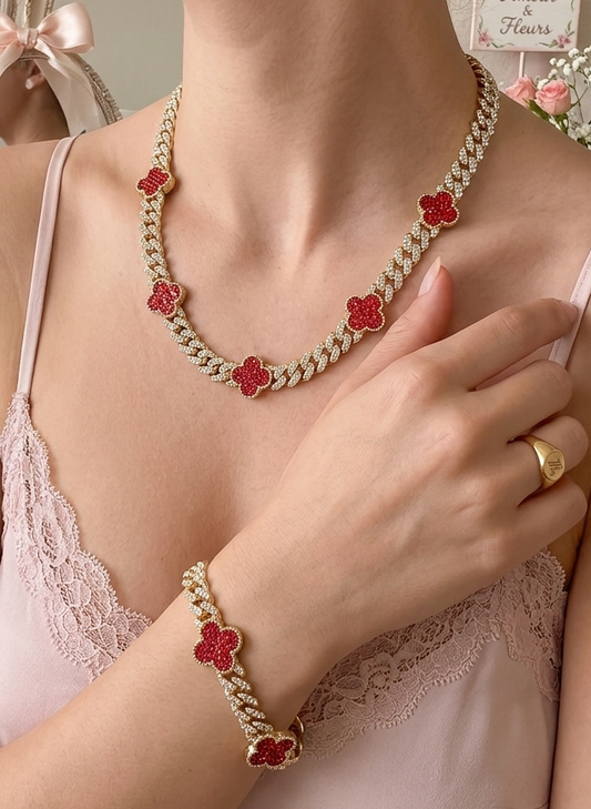 Set Midnight Coquette / Oro laminado 18K