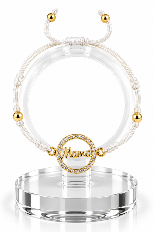 Pulsera de hilo Mamá / Oro laminado 18K