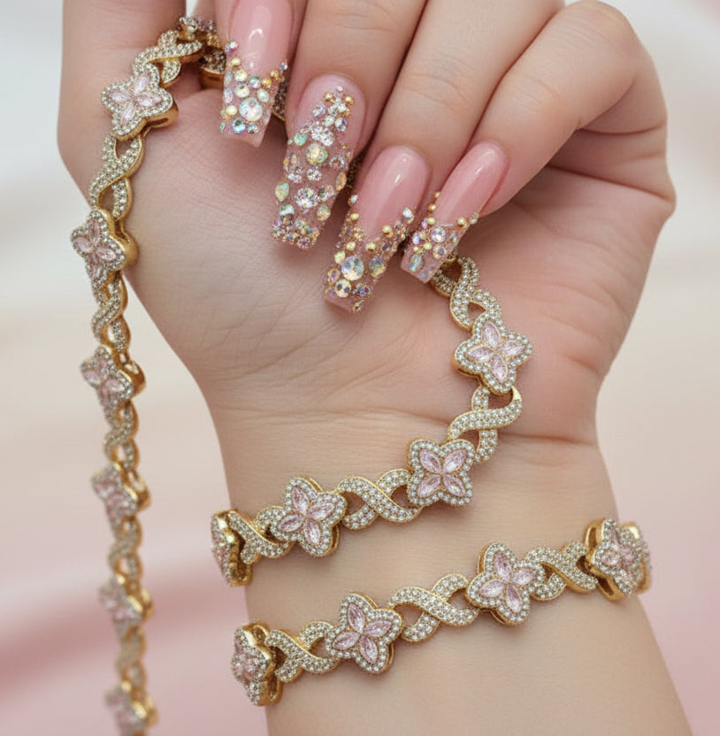 Set Petite Collar y Pulsera/ Oro Laminado 18K