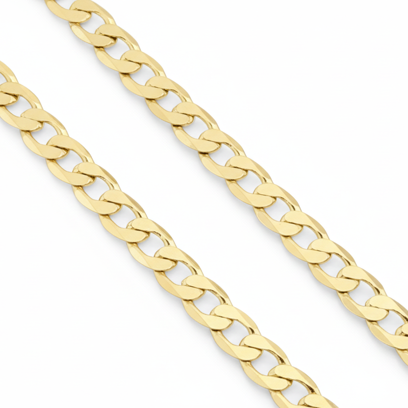 Cadena Cubana 7mm 24” / Oro Laminado 18K