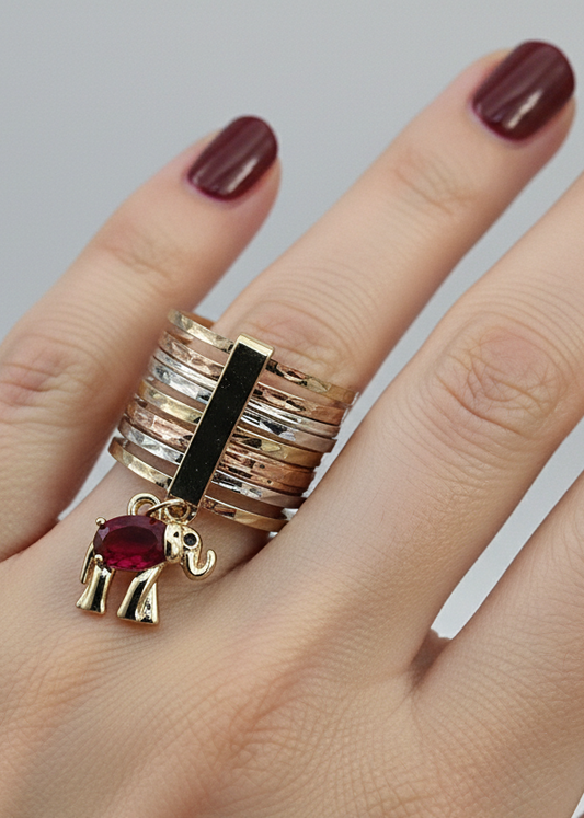 Anillo Elefante  / Oro Lminado 18K
