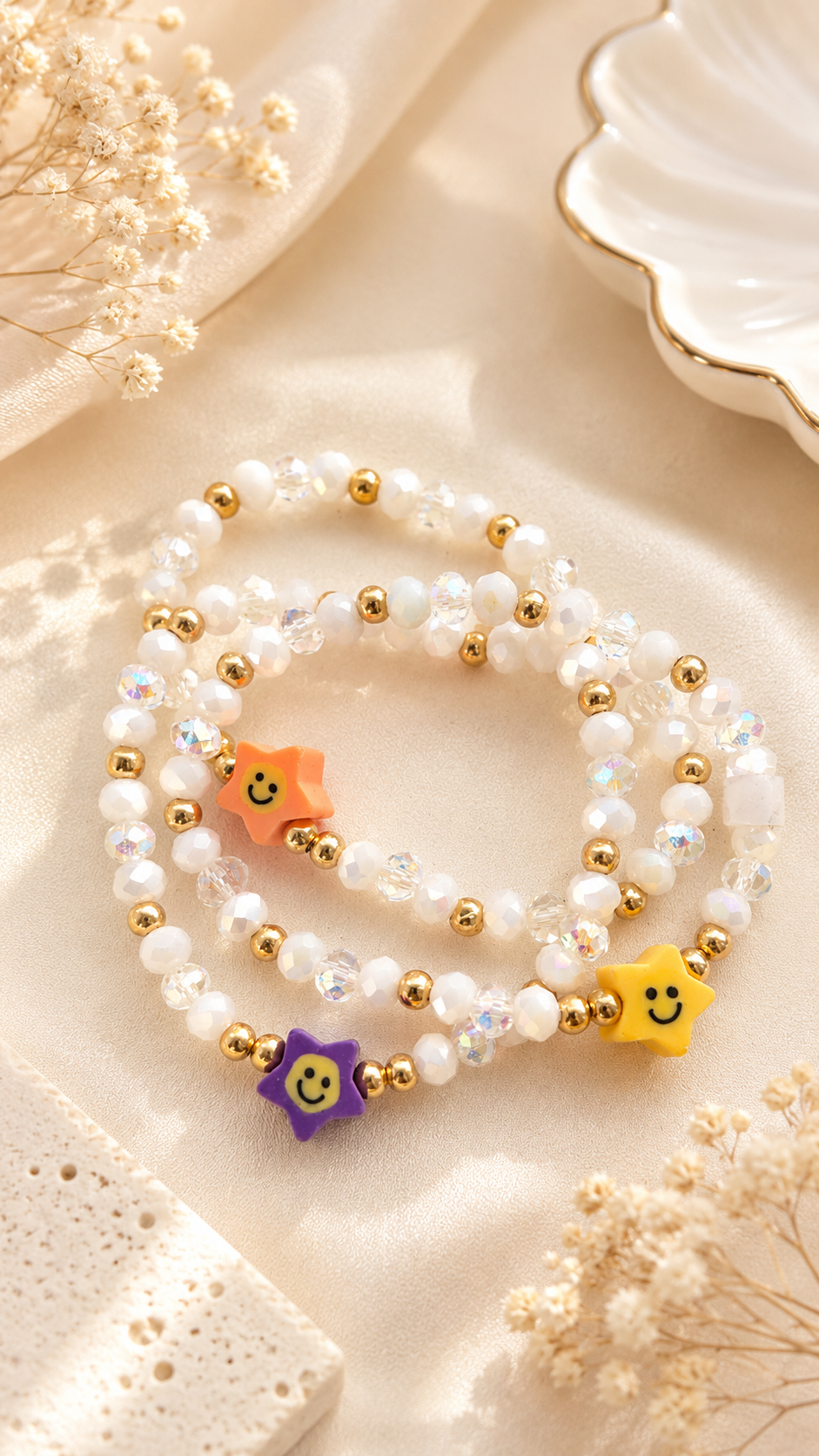 Conjunto triple Ensueño edad 1-3 / Chapa de Oro 14K
