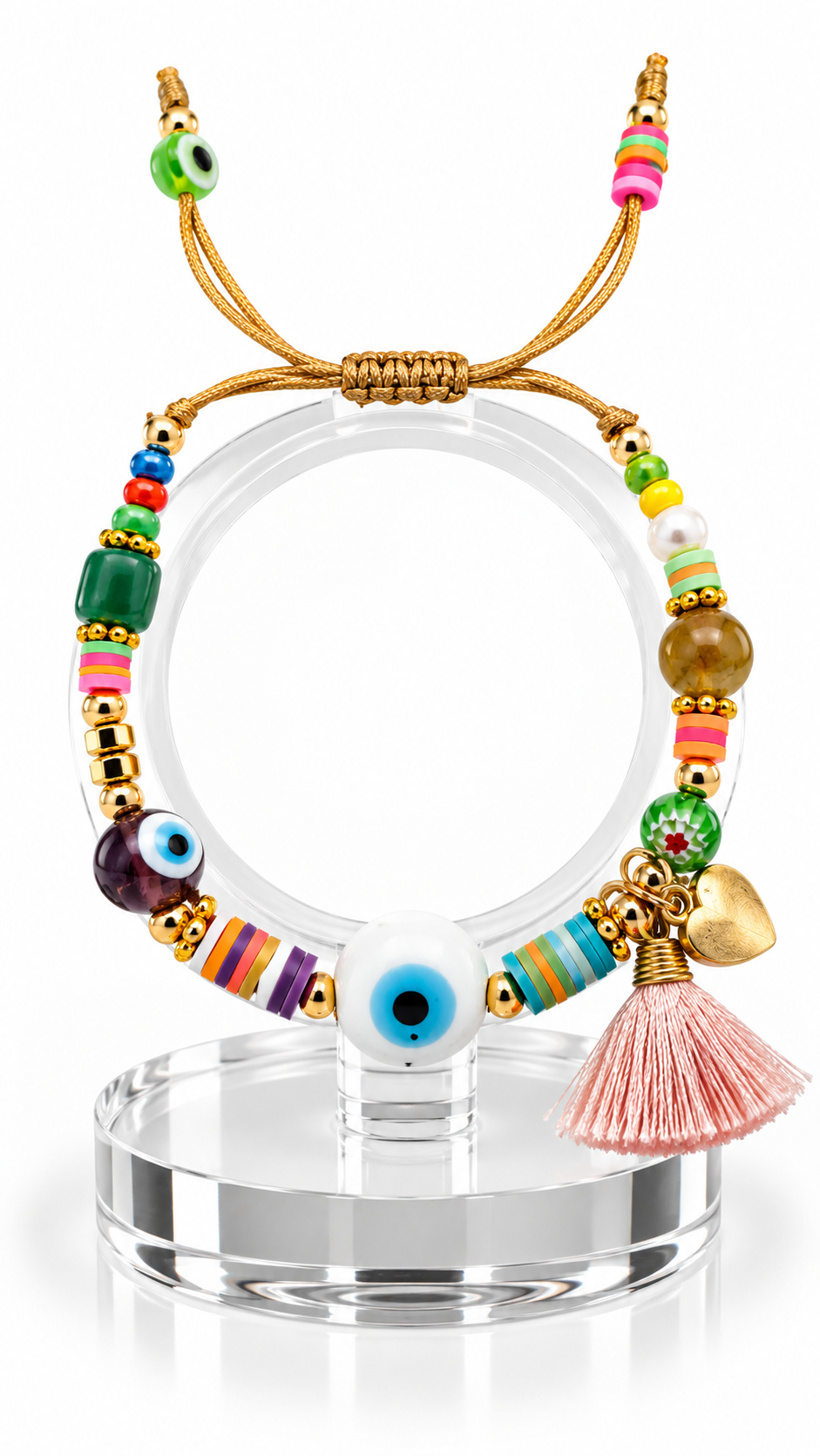 Pulsera Ojo / Chapa de Oro 14K
