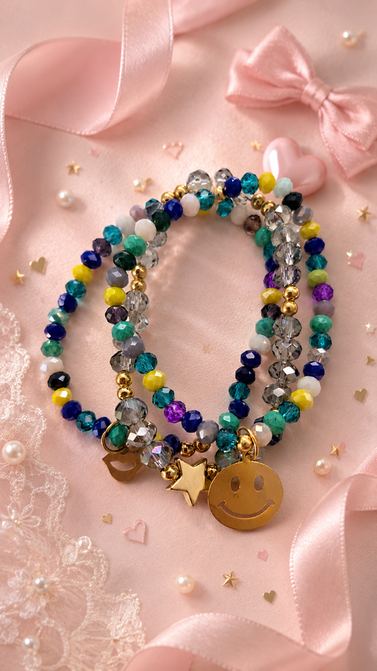 Conjunto triple Ensueño edad 1-3 / Chapa de Oro 14K